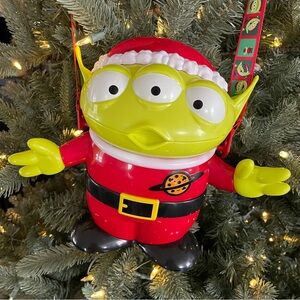 Disney Parks Toy Story Little Green Men Alien Santa Christmas Popcorn Bucket